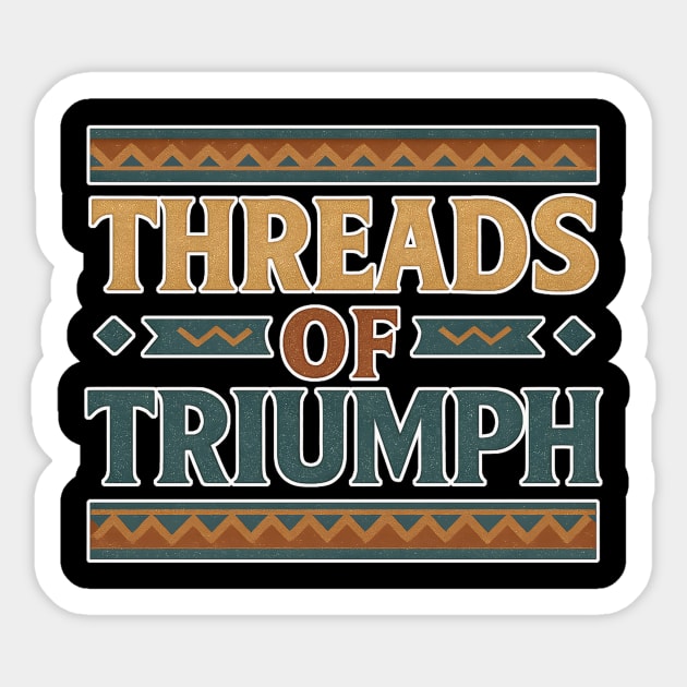 Threads of Triumph – Woven Strength & Heritage Sticker by Roots In Royalty